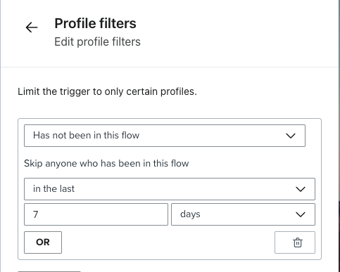 Example profile filters
