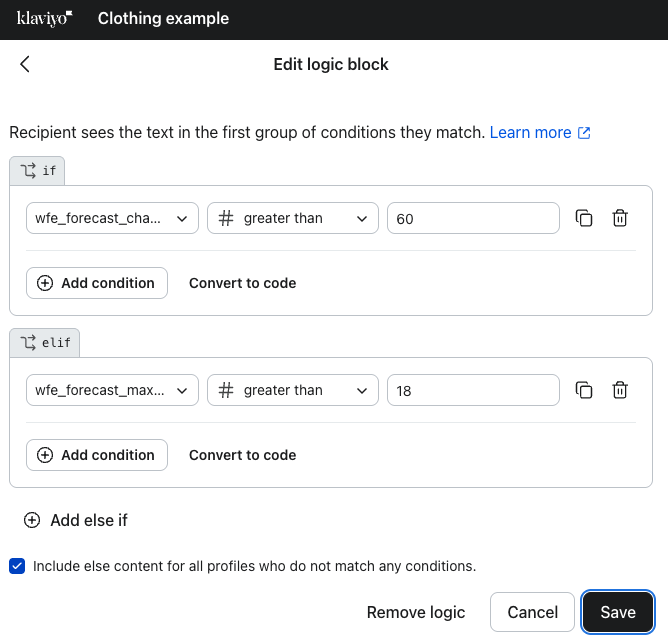 Building the logic in your email template